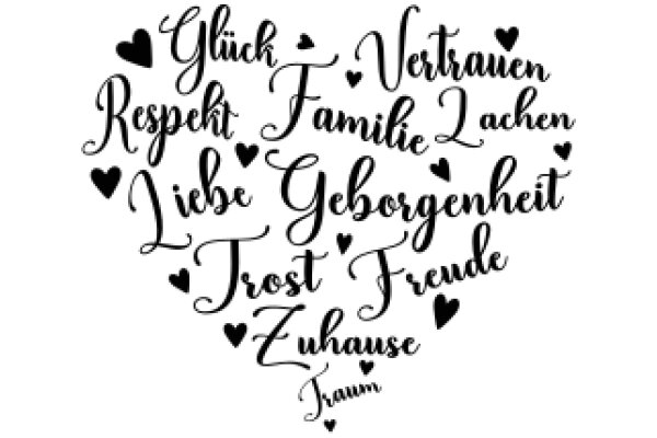 A Collection of German Words and Phrases, Each Accompanied by a Heart