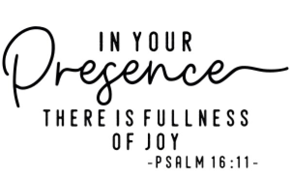 In Your Presence: A Bible Verse Quote