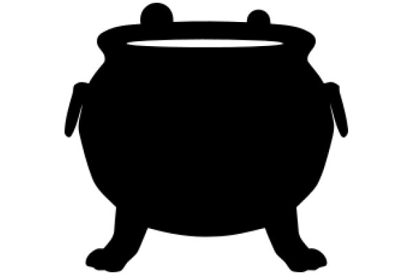 A Silhouette of a Cauldron with Two Handles