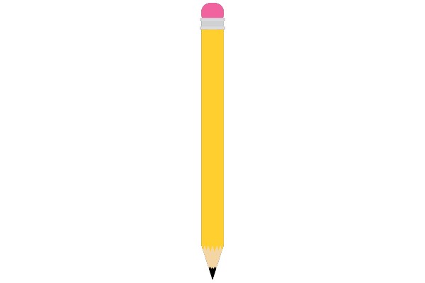 A Graphic Representation of a Pencil with a Pink Eraser