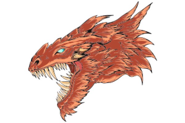 Vivid Illustration of a Majestic Red Dragon