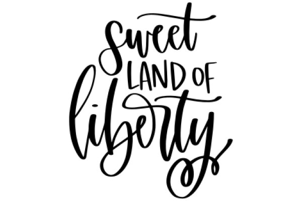 Sweet Land of Liberty: A Hand-Drawn Typographic Poster