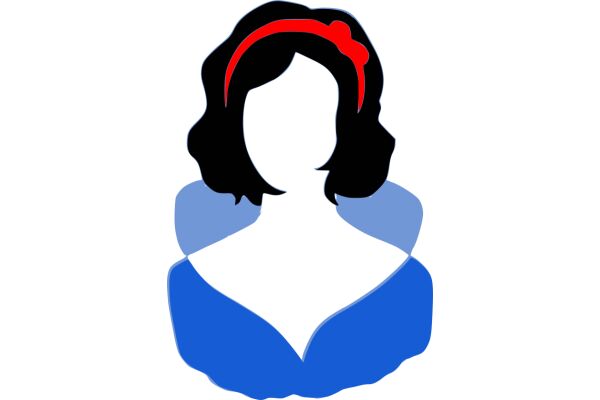 Stylized Portrait of a Woman with a Red Headband