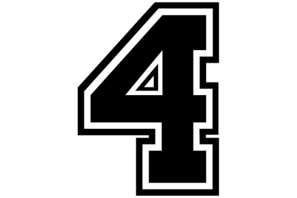 Stylized Number Four Logo