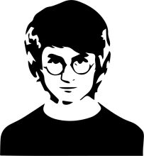 A Silhouette of a Young Man with Glasses