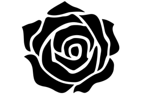 Elegant Black Rose Silhouette