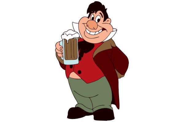 A Whimsical Character with a Mug of Beer