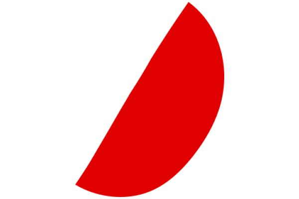 Vivid Red Triangle Against a White Background