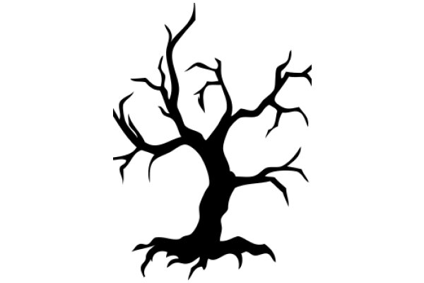 Silhouette of a Tree: A Minimalist Artwork