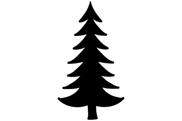 A Simple Silhouette of a Christmas Tree