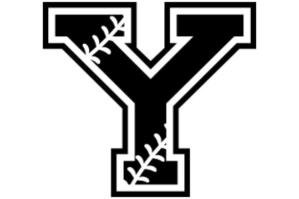 Stylized Logo of a Letter Y with a Baseball Stitch Detail