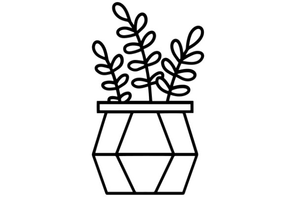 A Simple, White Background with a Plant Icon