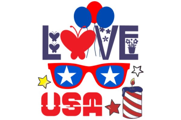 Celebrating Love and the USA with a Festive Graphic