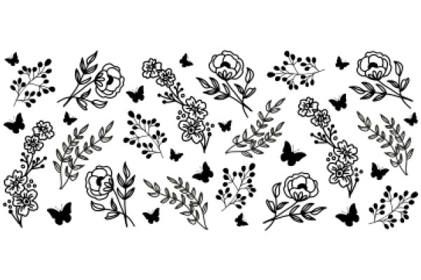 Elegant Floral and Butterfly Pattern