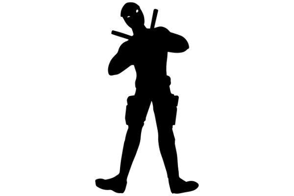 Silhouette of a Police Officer with a Baton