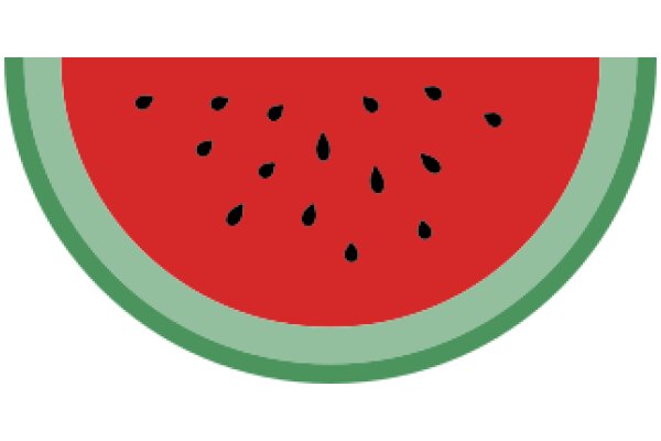 Vibrant Watermelon Illustration with Seeds