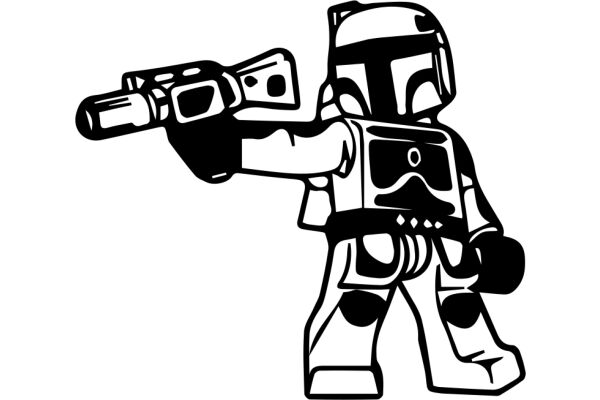 Stylish Illustration of a Stormtrooper with a Blaster Rifle