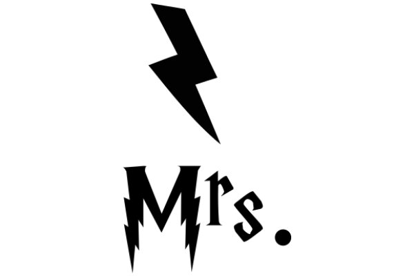 Stylized Logo with the Word 'Mrs.' and a Lightning Bolt