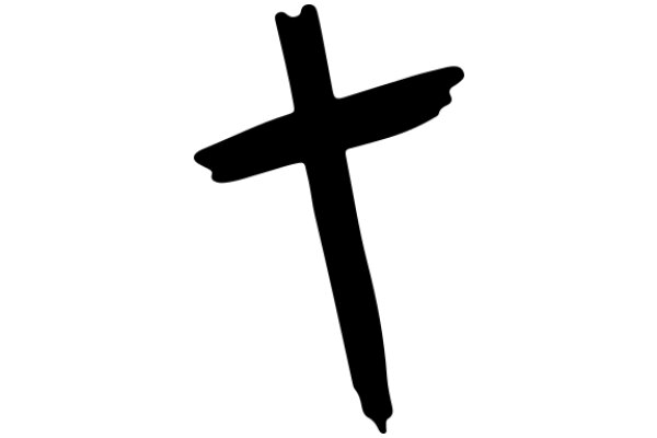 A Simple Black Cross Silhouette