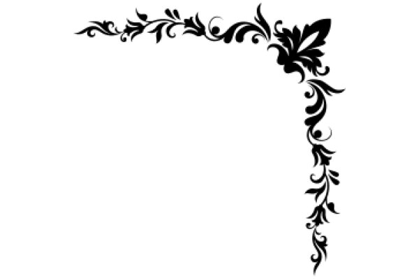 Elegant Black Floral Border Design