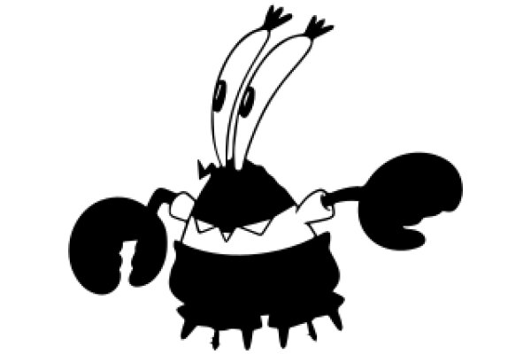 A Playful Cartoon of a Crab with a Surprised Expression