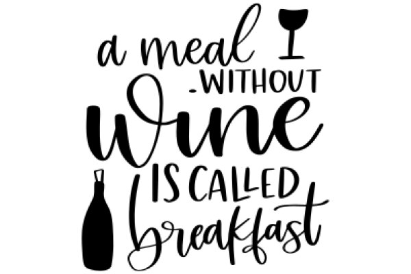 A Meal Without Wine is Called Breakfast