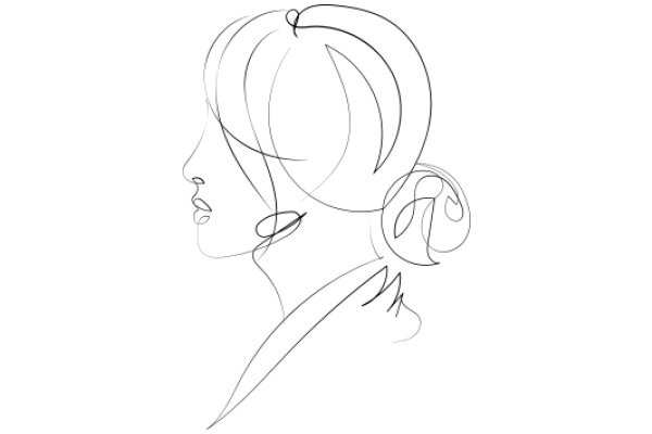 Stylized Portrait of a Woman with a Flower Hairpiece