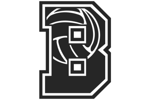 Stylized Letter B with a Basketball Design