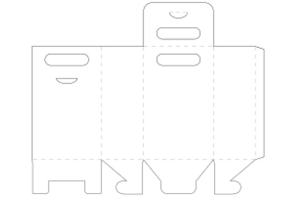 Simplified Line Drawing of a Folder with Three Slots