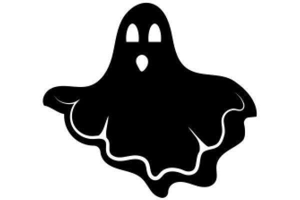 A Silhouette of a Ghost with a Surprised Expression