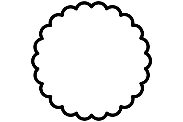 A Simple, Illustration of a Circle with a Scalloped Edge