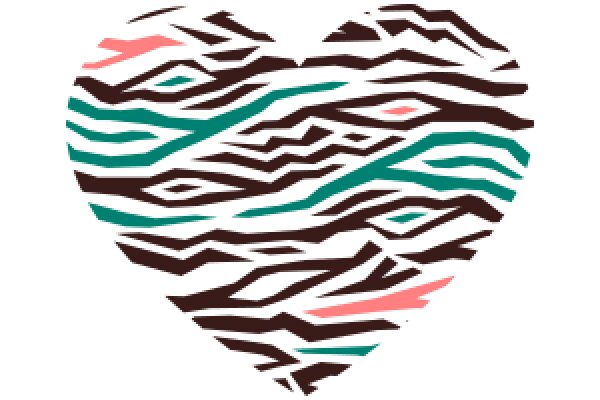 Stylized Zebra Pattern Heart