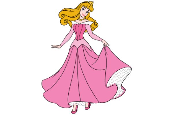 A Stylish Princess in a Pink Gown