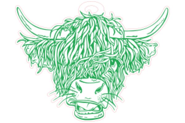 Stylized Green Bull Sticker