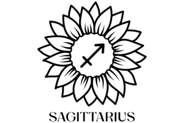 Stylized Logo of Sagittarius with a Modern Twist