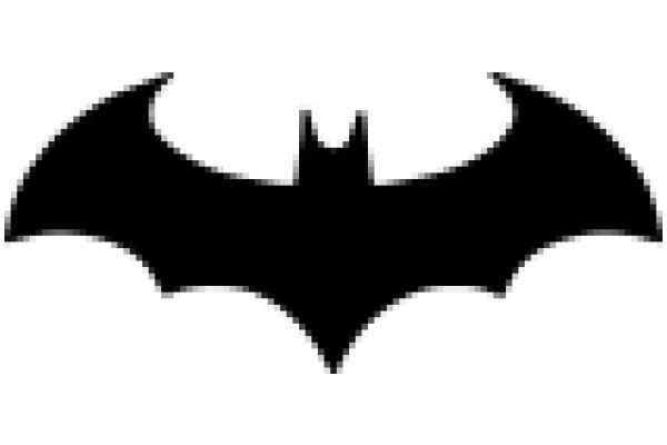 Stylized Black Bat Silhouette