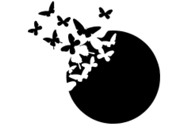 Silhouette of Butterflies and Moon: A Symbol of Transformation and Serenity