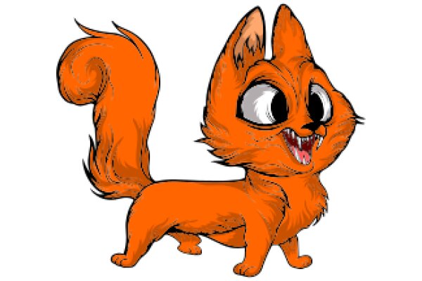 Vivid Illustration of an Orange Cat with a Mischievous Smirk