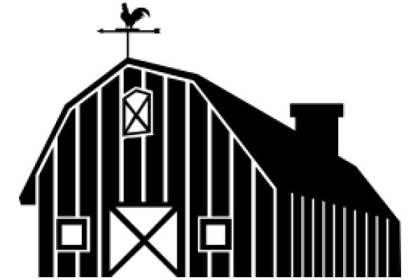 A Silhouette of a Barn with a Rooster Weathervane