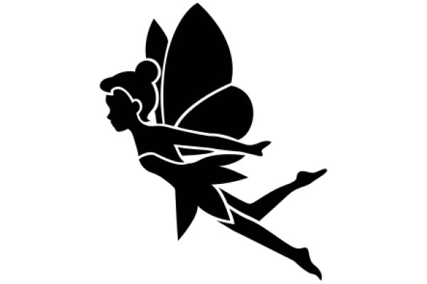 Silhouette of a Tinkerbell-like Fairy