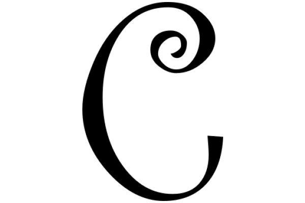 Stylized Letter C with a Swirl Design