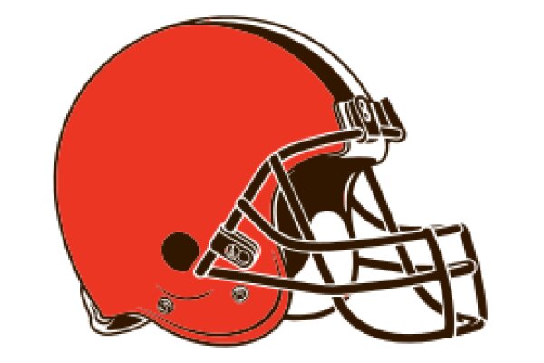 A Vibrant Red Football Helmet with a Black Strap