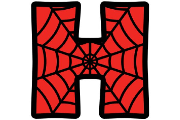 Vibrant Red Spider Web Logo