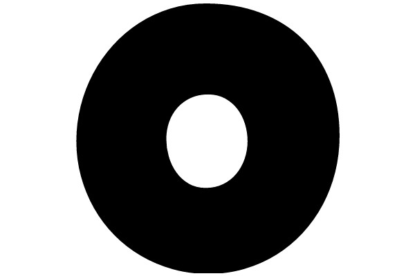 A Solid Black Circle Against a White Background