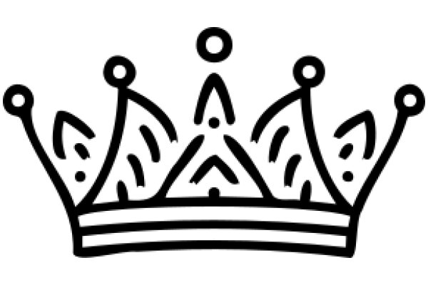 A Line Drawing of a Crown and Two People