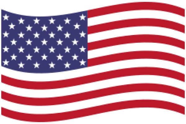 United States Flag with White Stars on Red Stripes