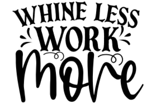 Whine Less, Work More: A Motivational Poster