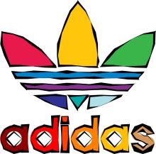 Vibrant Adidas Logo with Colorful Sailboats