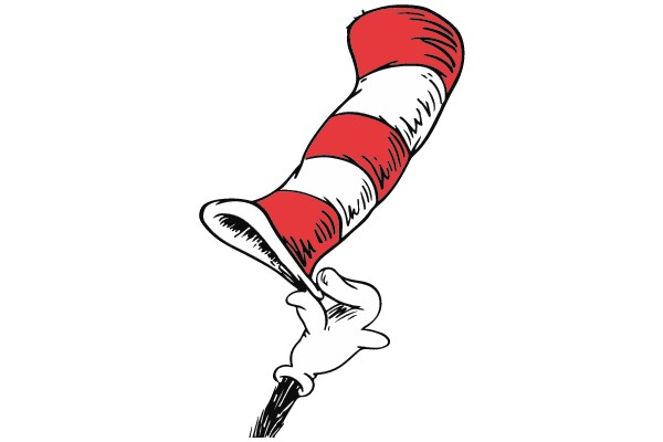 A Whimsical Red and White Striped Candy Cane