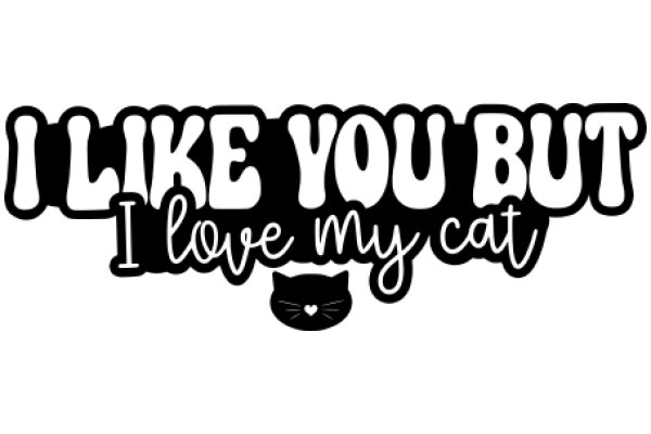 A Playful Cat-Themed Sign: 'I Like You But I Love My Cat'